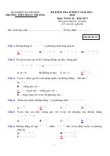 Đề kiểm tra Toán 10 bài số 5 năm 2019 – 2020 trường Đoàn Thượng – Hải Dương (bản Word)